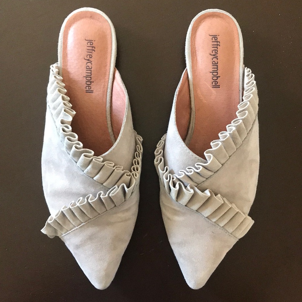 Jeffrey Campbell grey mules